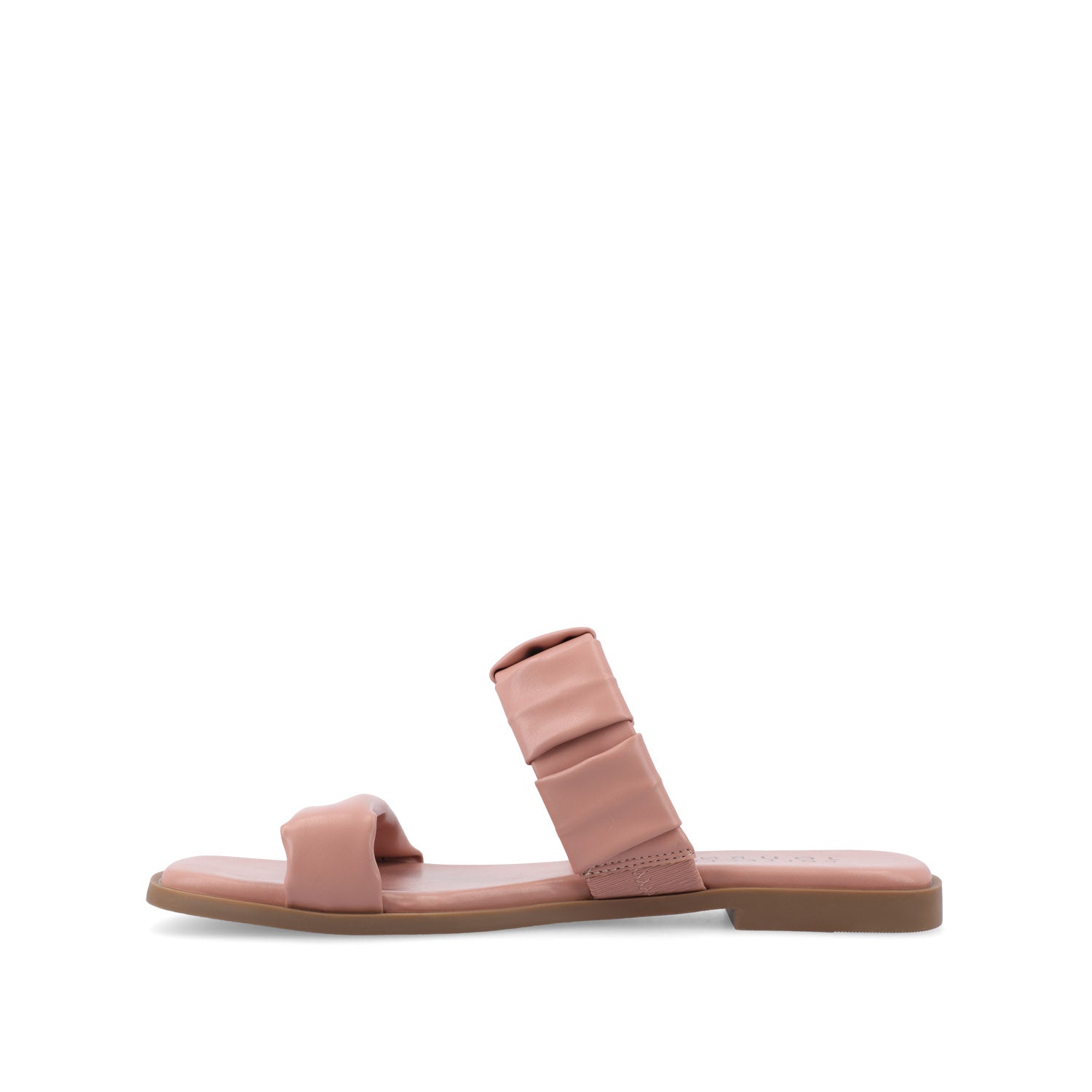 Journee Collection PEGIE SLIDE-ON SANDALS IN FAUX LEATHER Pink