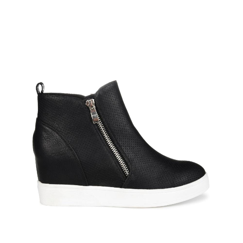 journee collection PENNELOPE WEDGE SNEAKERS IN WIDE Blue