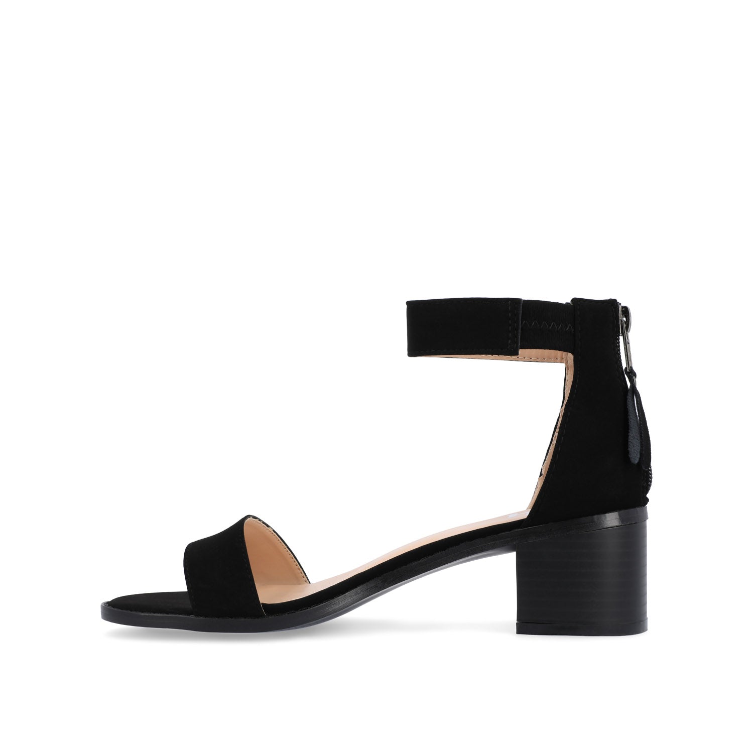 Journee Collection PERCY STRAPPY HEELS IN VEGAN LEATHER Black