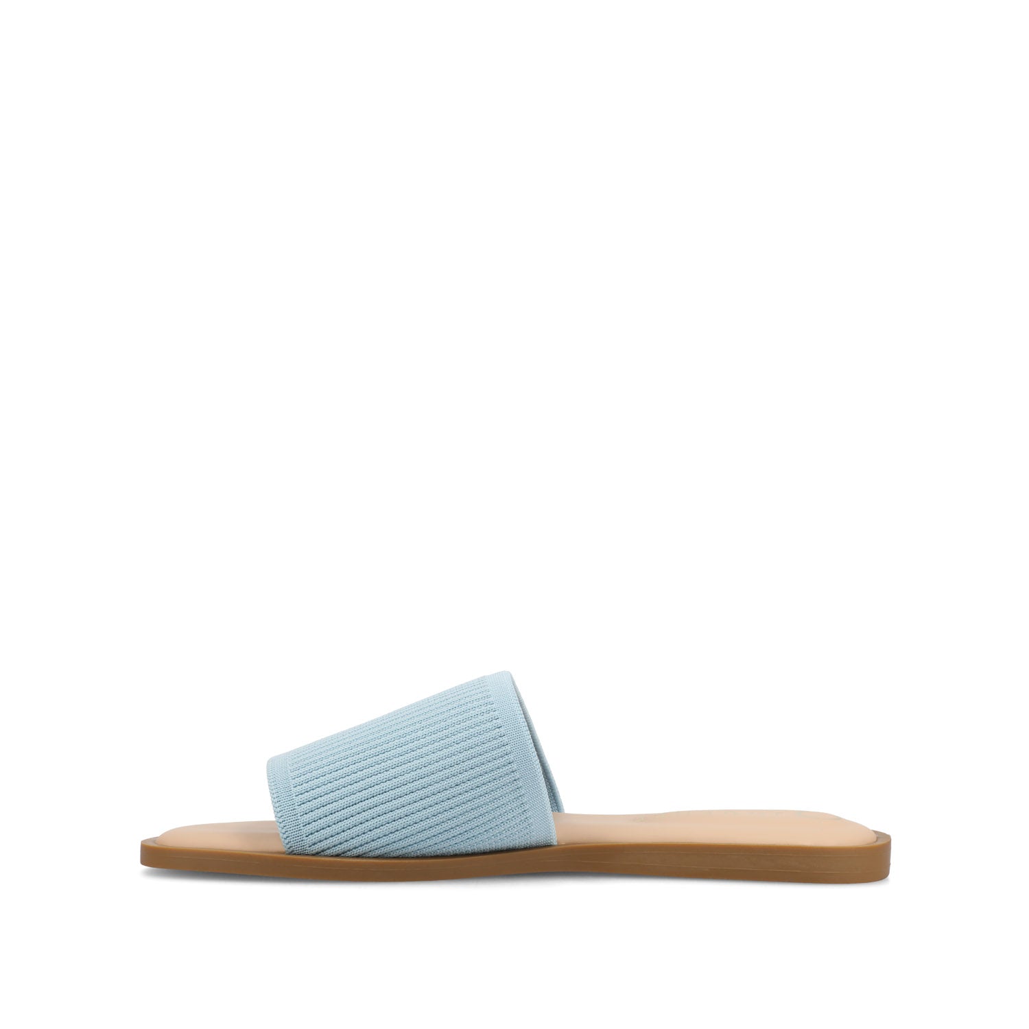 Journee Collection PRISILLA SLIDE SANDALS IN KNIT FABRIC IN WIDE Black