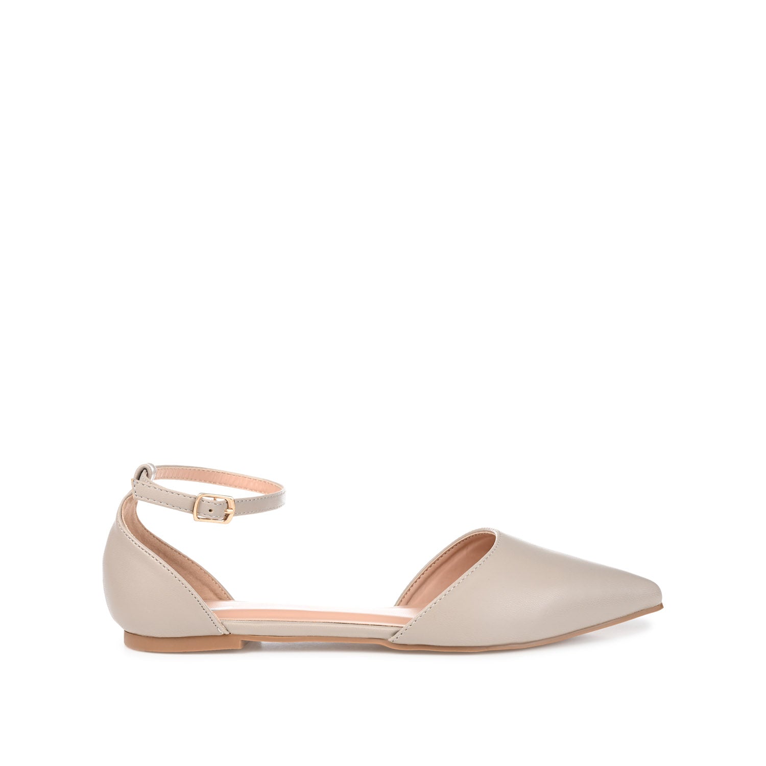 journee collection REBA D'ORSAY FLATS IN VEGAN LEATHER Grey