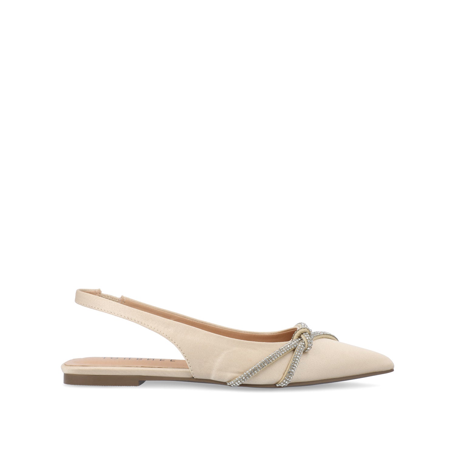 journee collection REBBEL FORMAL SLINGBACK FLATS IN SATIN Champagne