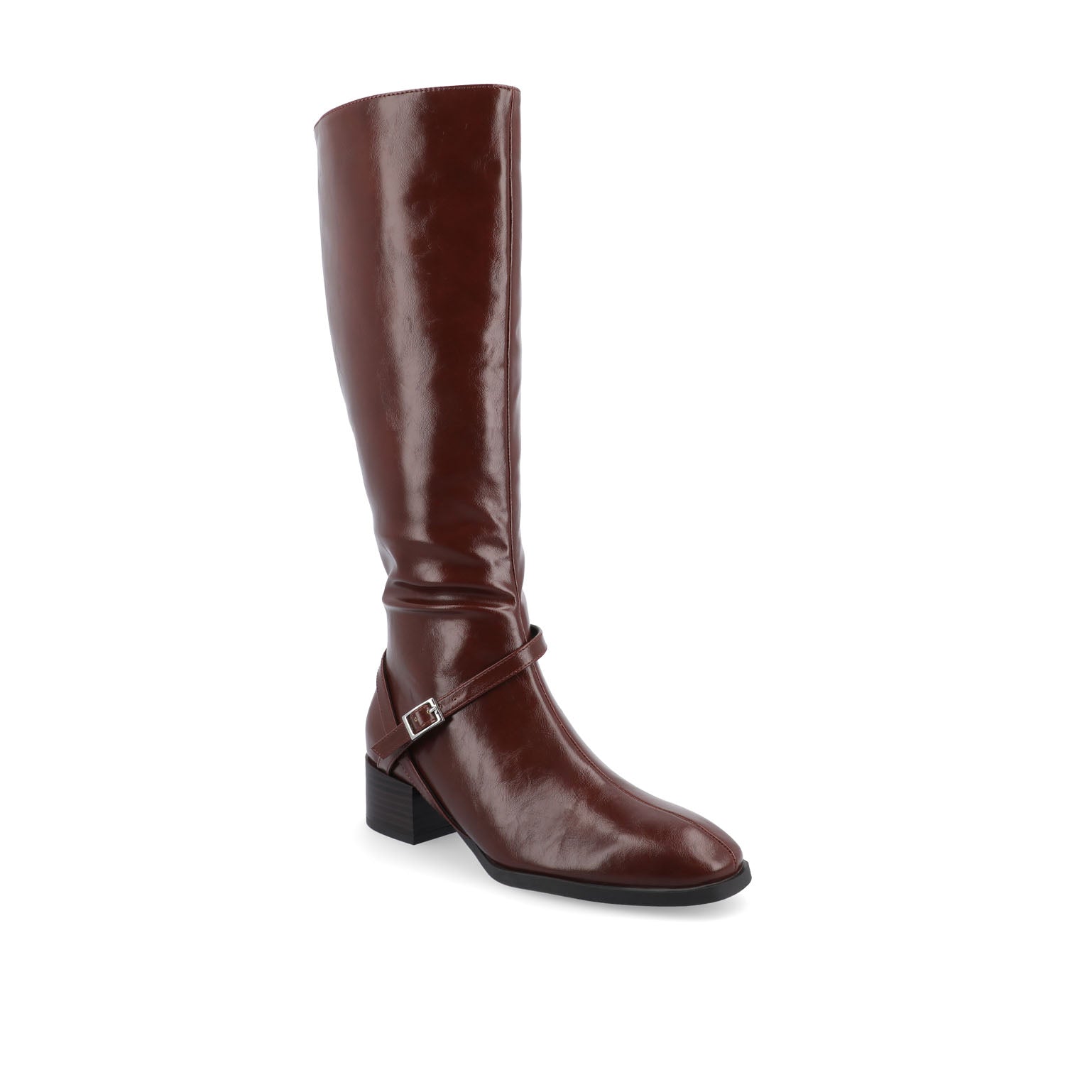 Journee Collection RHIANAH KNEE HIGH BOOTS IN X-WIDE CALF Tan