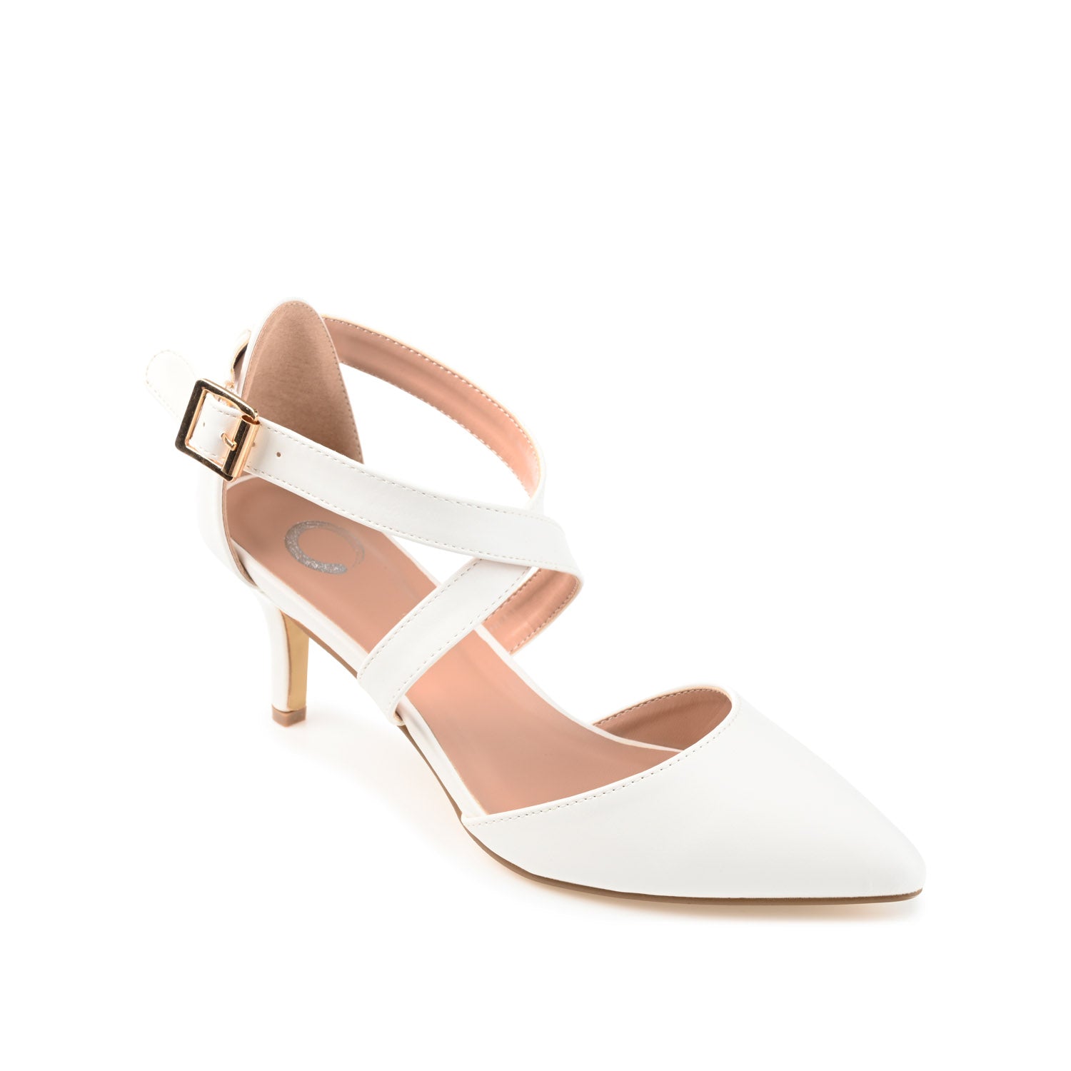 Journee Collection RIVA STILETTO PUMP HEELS IN WIDE White