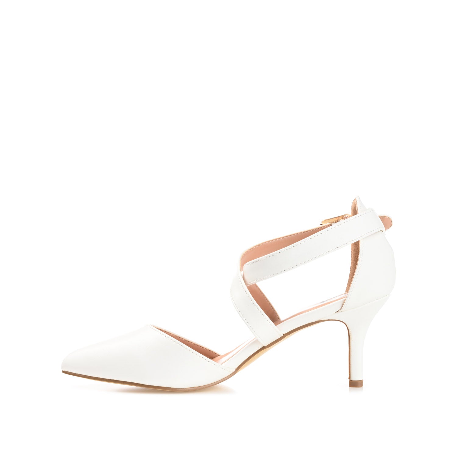 Journee Collection RIVA STILETTO PUMP HEELS IN WIDE White
