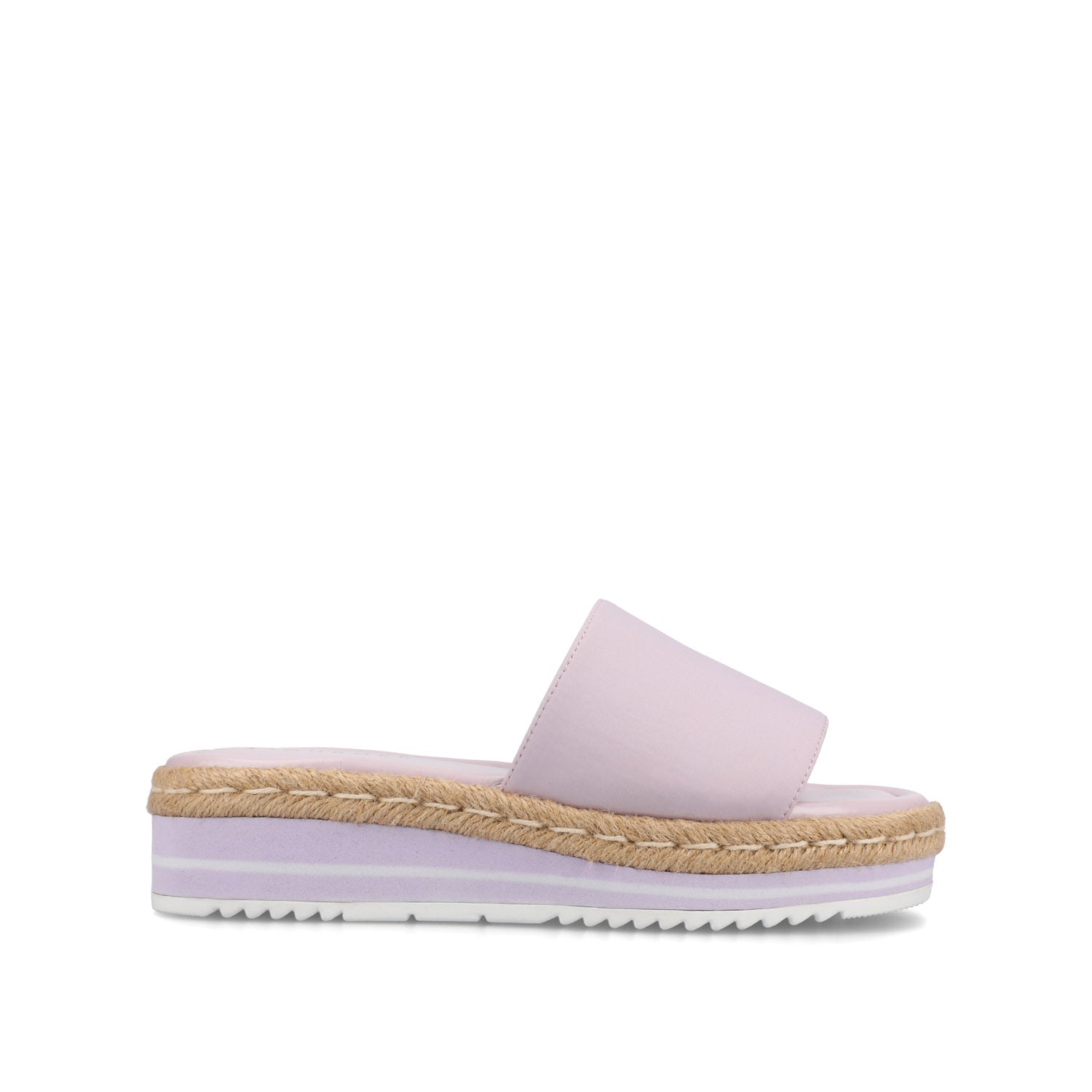 journee collection ROSEY ESPADRILLE WEDGE HEEL SANDALS IN STATEMENT IN WIDE Peach