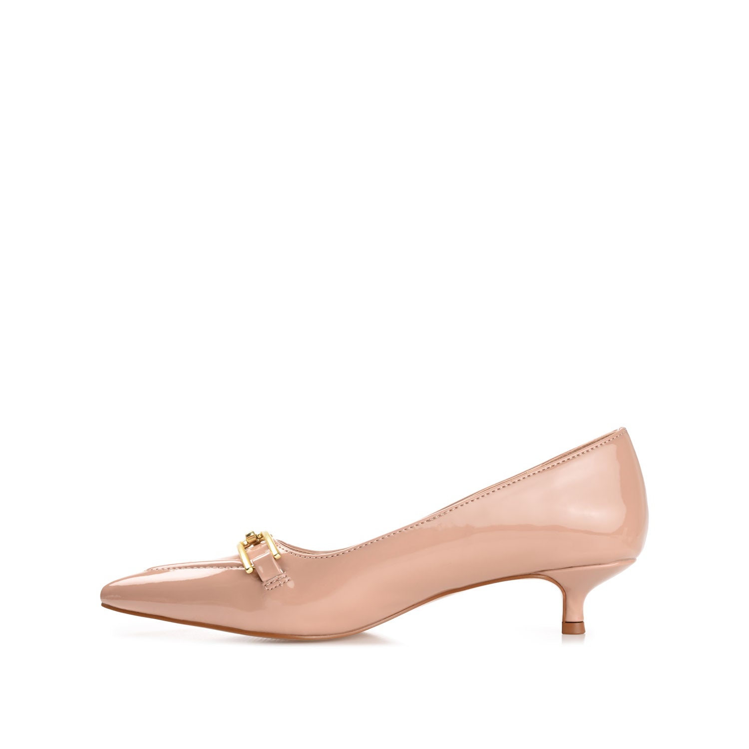 Journee Collection RUMI POINTED TOE KITTEN HEELS IN WIDE Blush