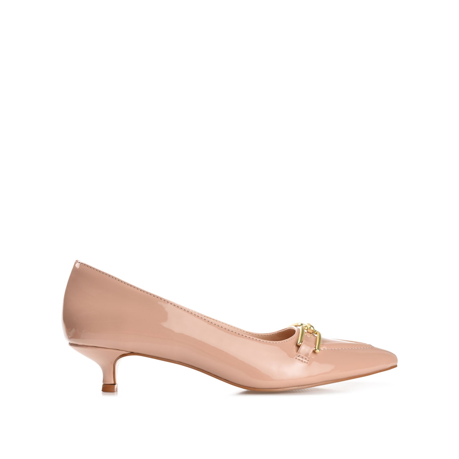 journee collection RUMI POINTED TOE KITTEN HEELS IN WIDE Blush