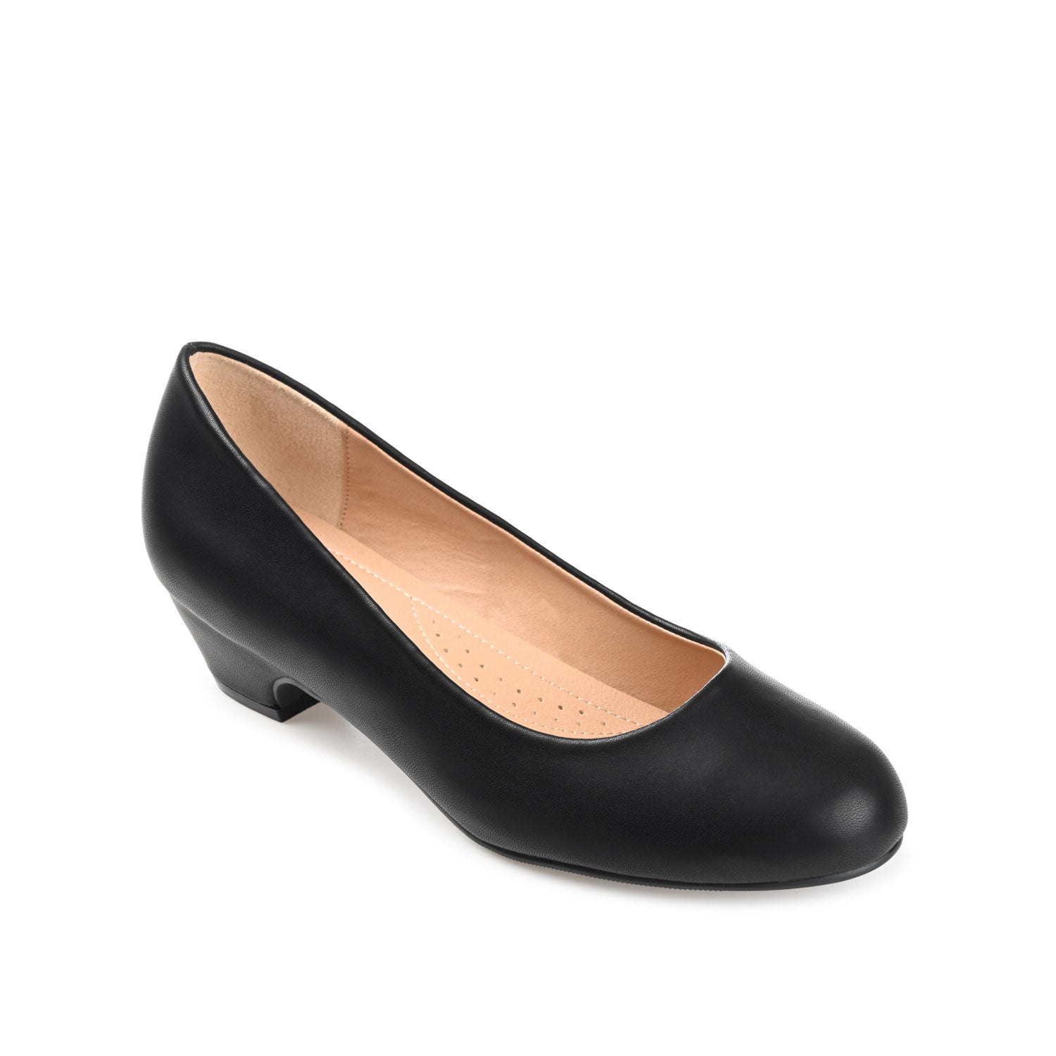 Journee Collection SAAR LOW PUMP HEELS IN WIDE Black
