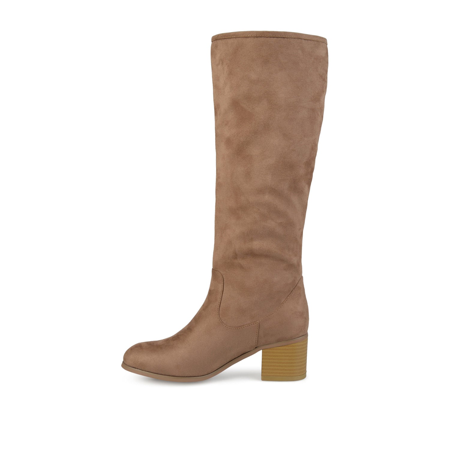 Journee Collection SANORA KNEE HIGH BOOTS IN FAUX SUEDE Brown