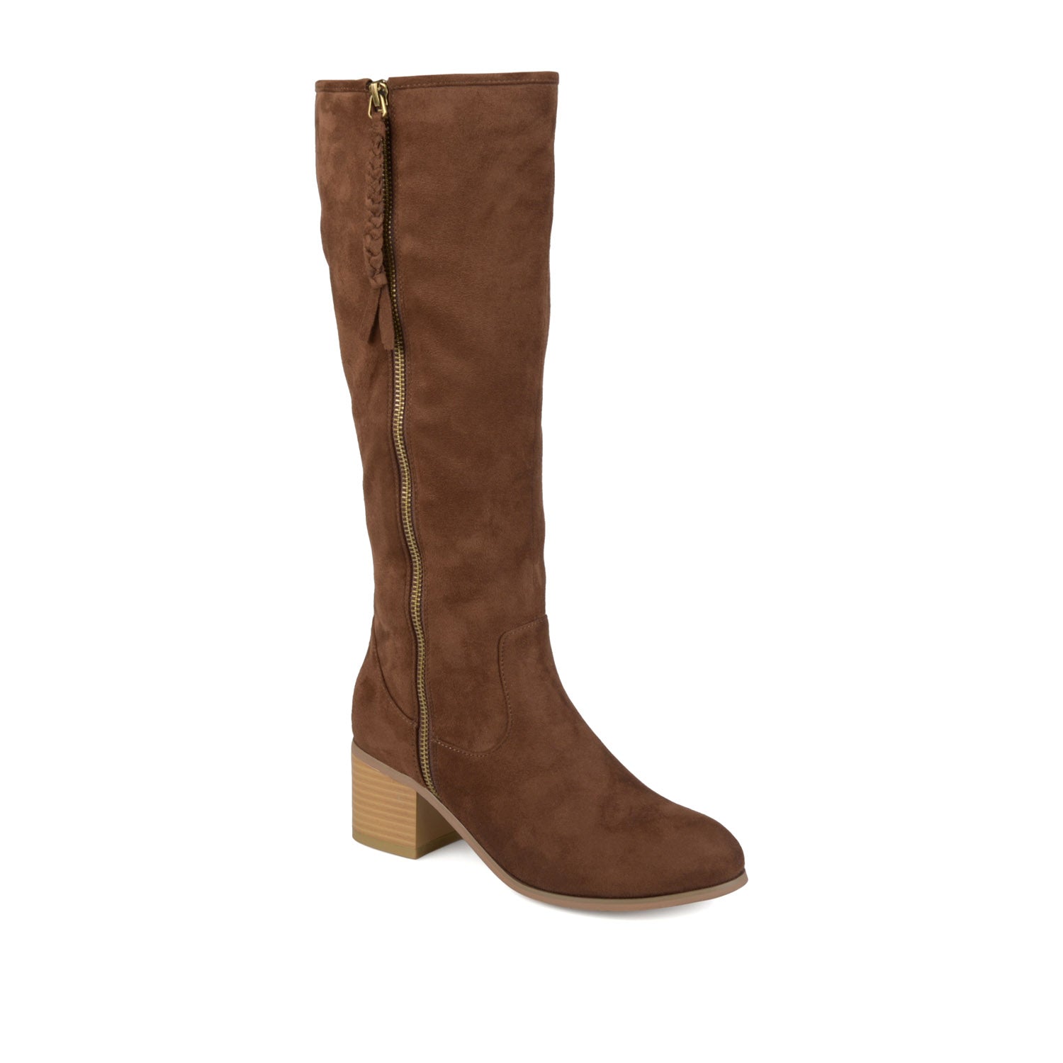 Journee Collection SANORA KNEE HIGH BOOTS IN WIDE CALF Brown