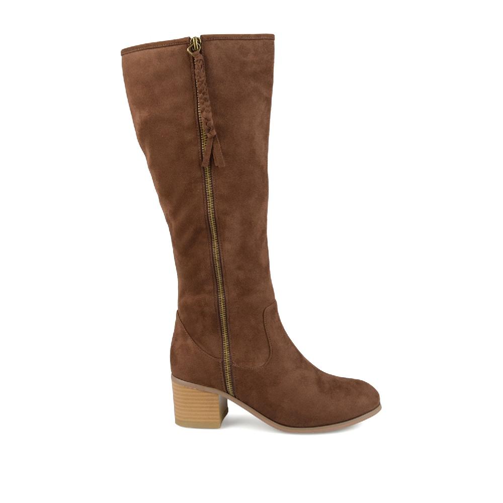 journee collection SANORA KNEE HIGH BOOTS IN WIDE CALF Brown