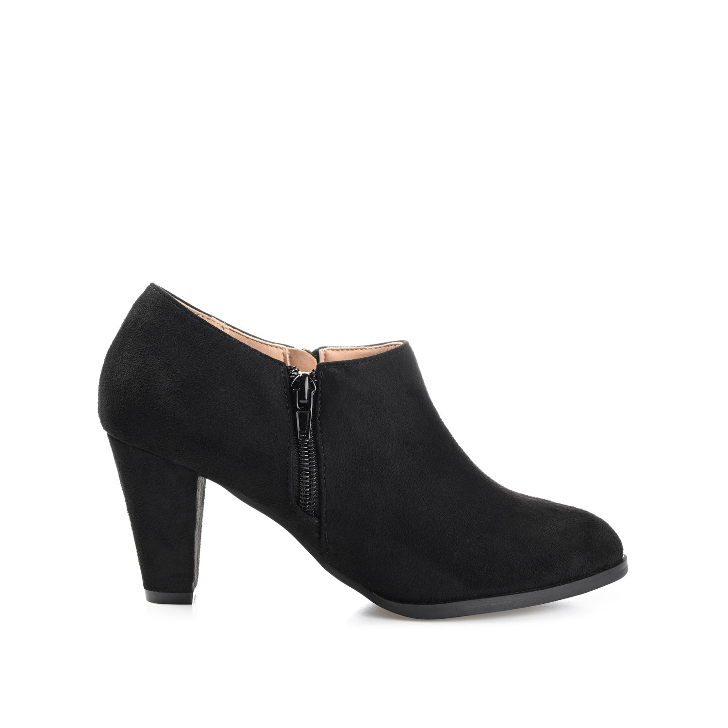 journee collection SANZI ZIP-UP BOOTIES IN WIDE Taupe