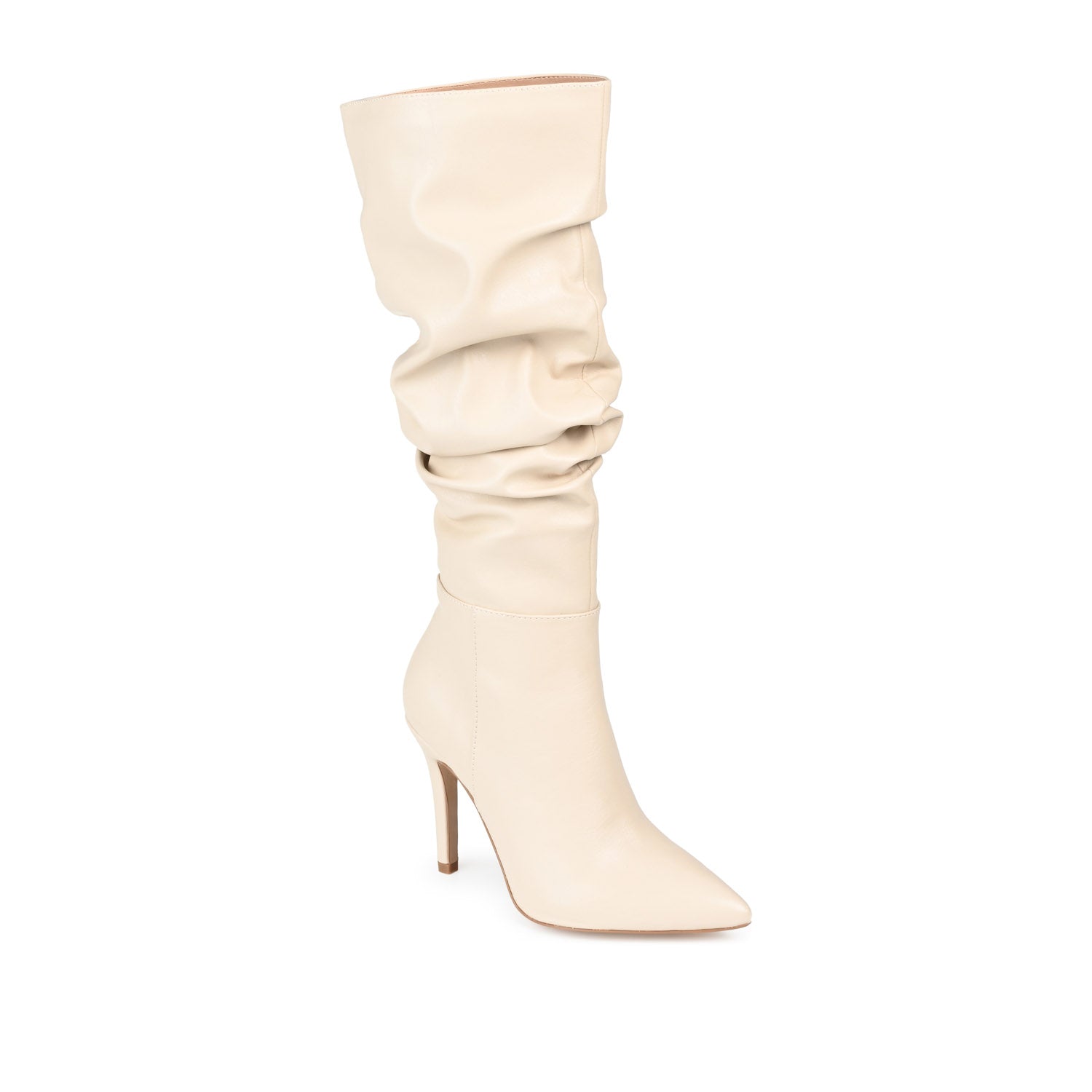 Journee Collection SARIE IN STILETTO HEELED BOOTS IN X-WIDE CALF Tan