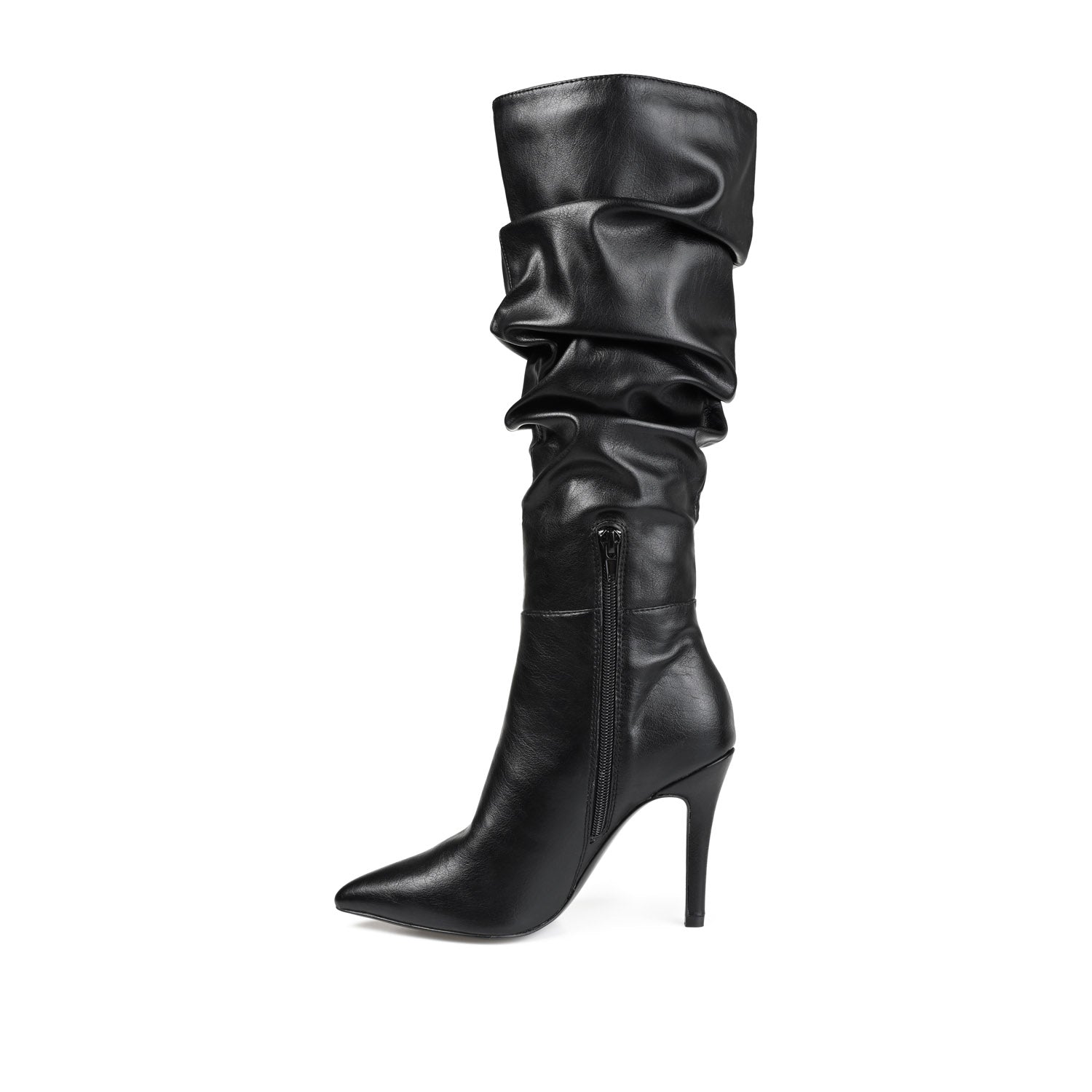 Journee Collection SARIE STILETTO HEELED BOOTS IN FAUX LEATHER Tan