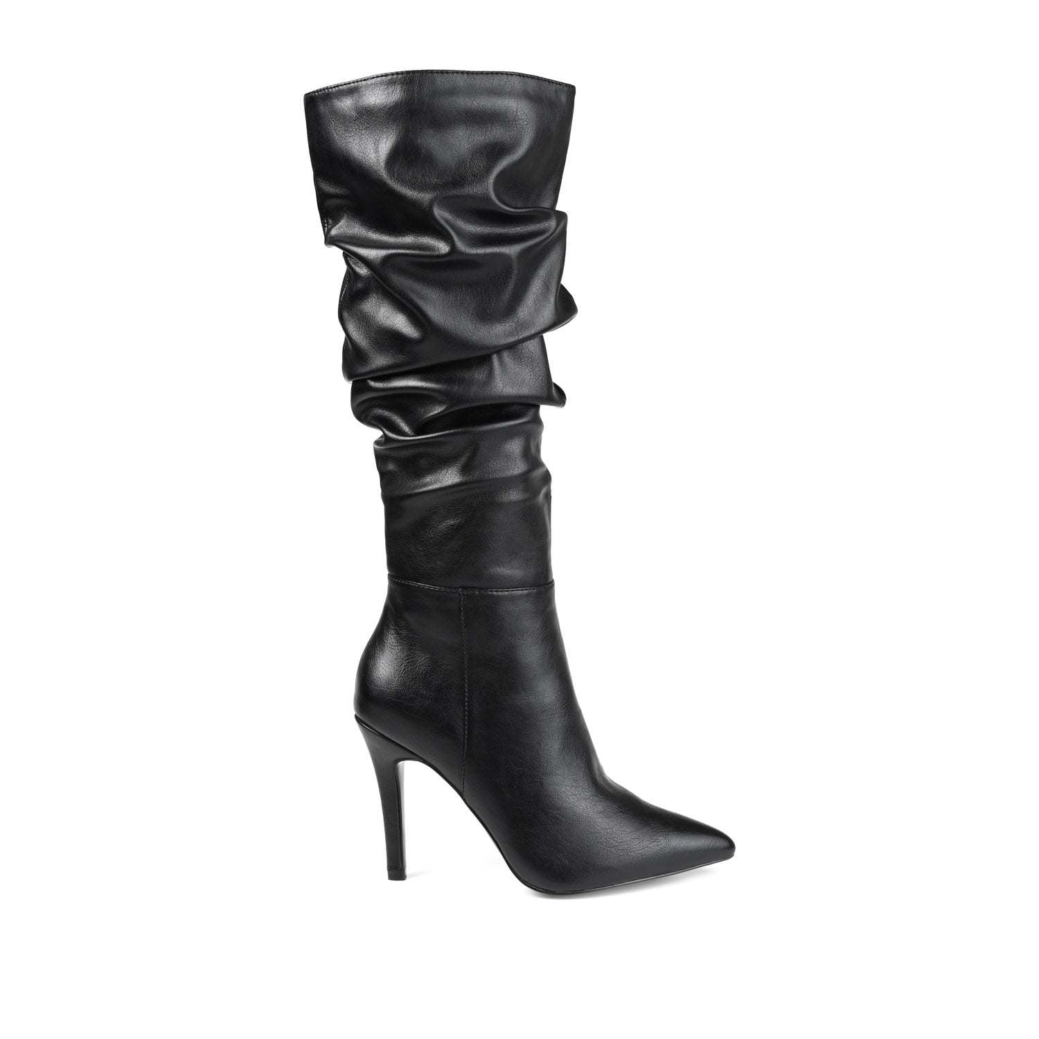 journee collection SARIE STILETTO HEELED BOOTS IN FAUX LEATHER Tan