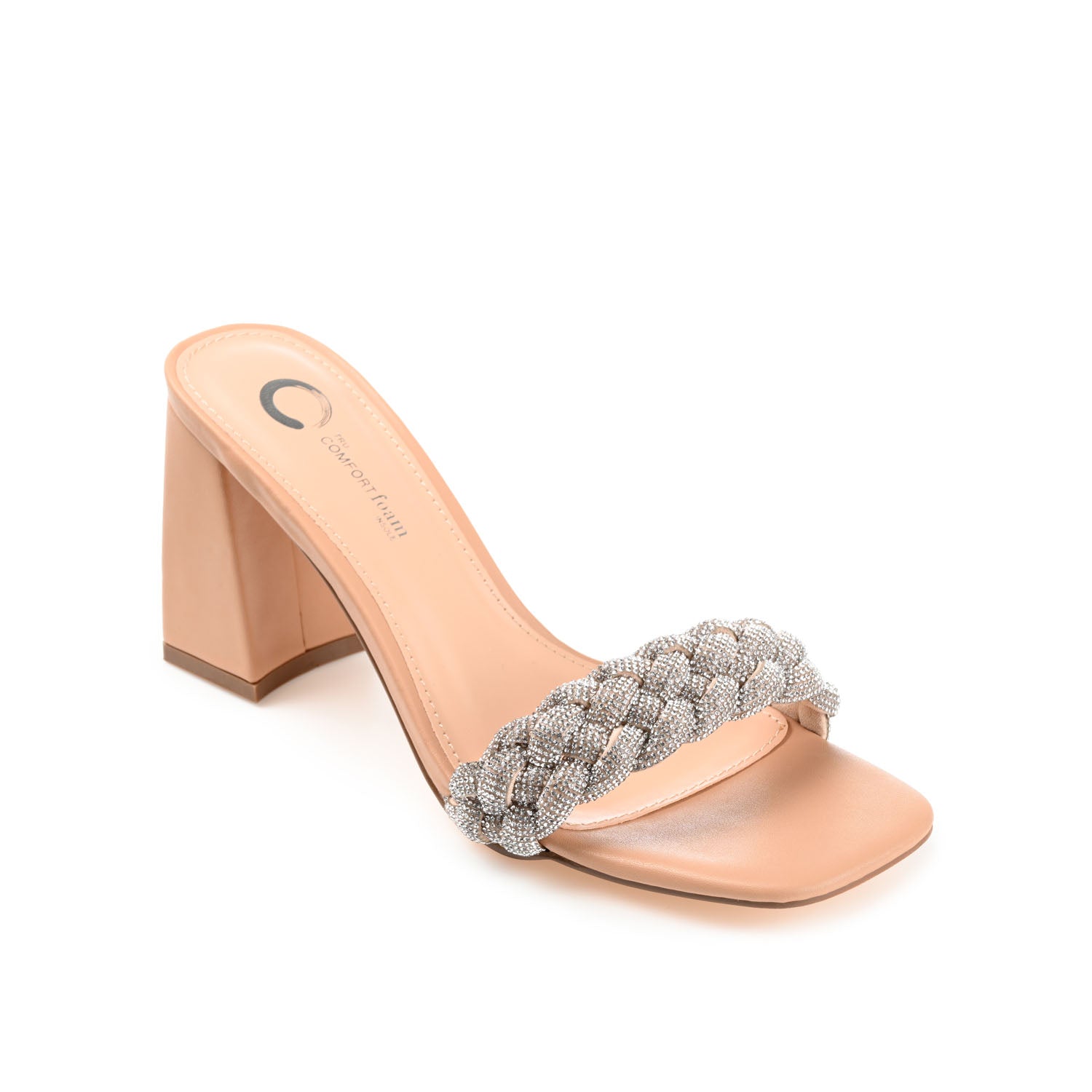 Journee Collection SASHAA TOE BAND HEELS IN FAUX LEATHER Nude