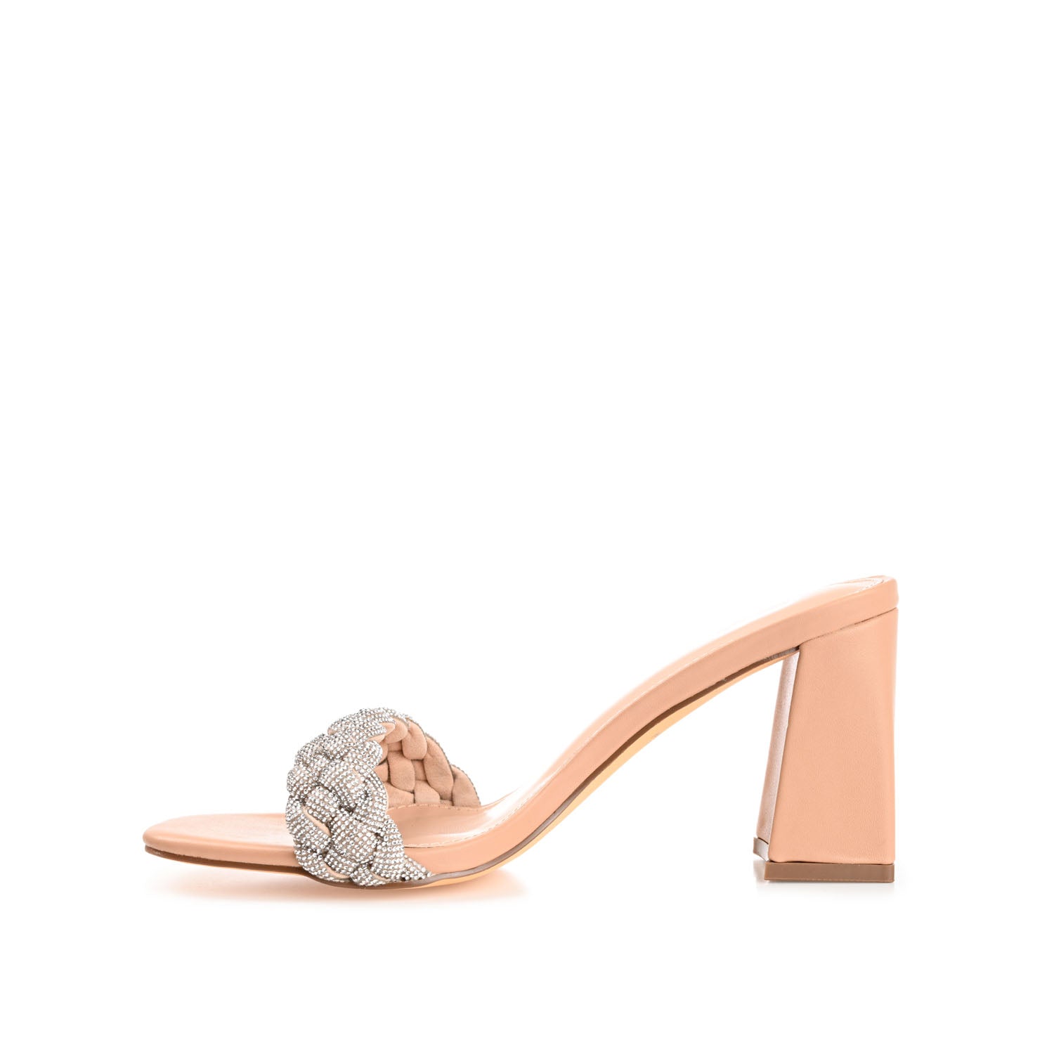 Journee Collection SASHAA TOE BAND HEELS IN FAUX LEATHER Nude