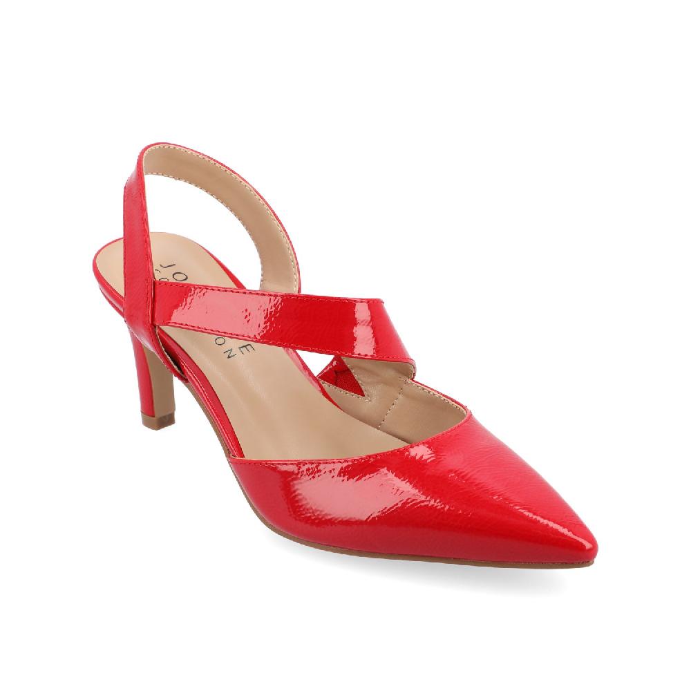 Journee Collection SCARLETT STILETTO HEELS IN PATENT Red
