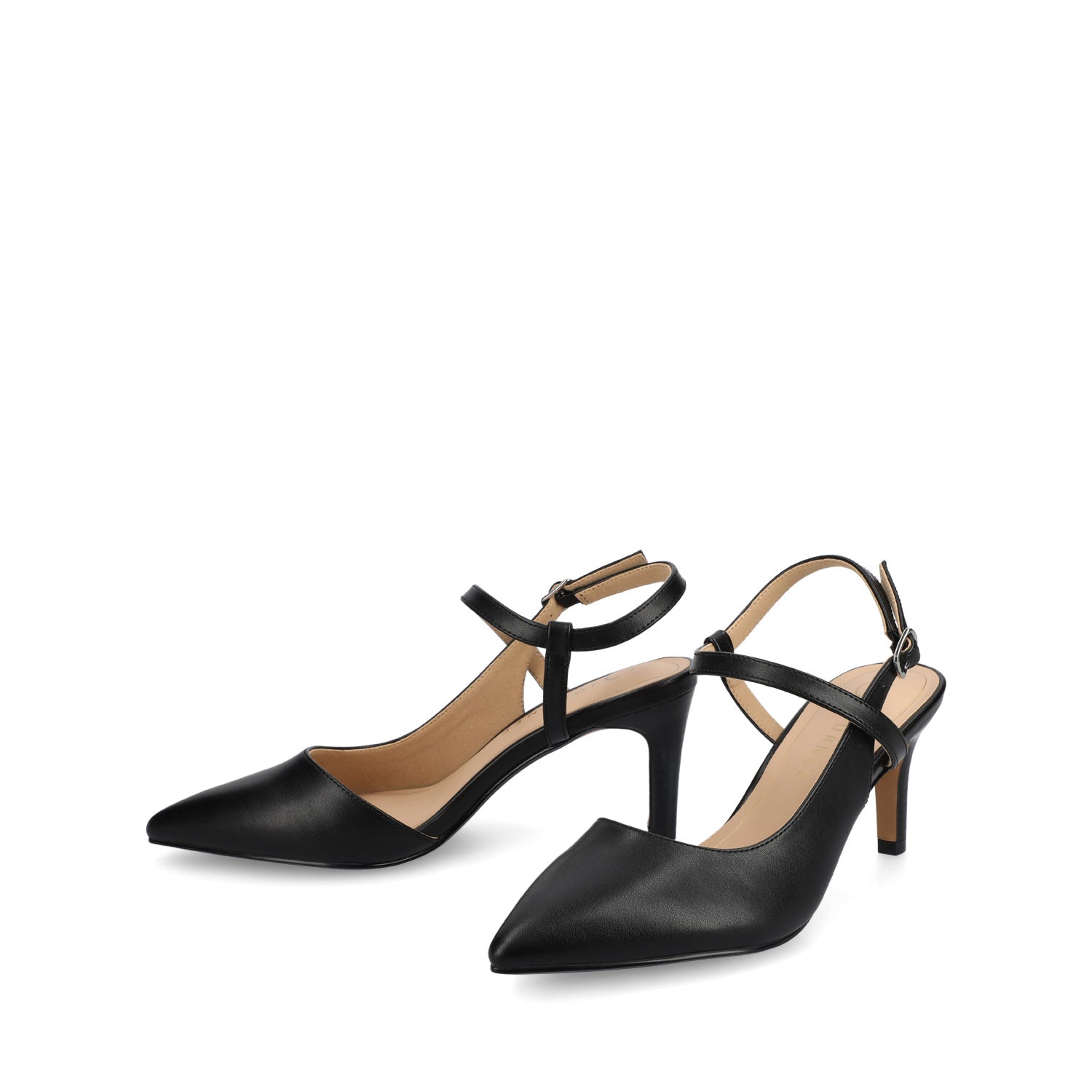 Journee Collection SCIPIO CROSSOVER ANKLE STRAP PUMPS Bone