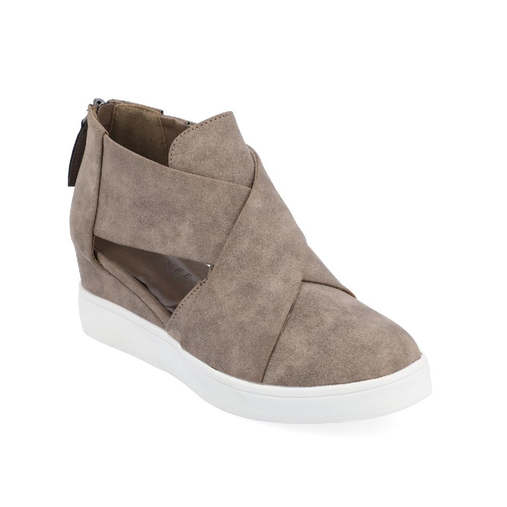Journee Collection SEENA WEDGE SNEAKERS IN FAUX LEATHER Blue