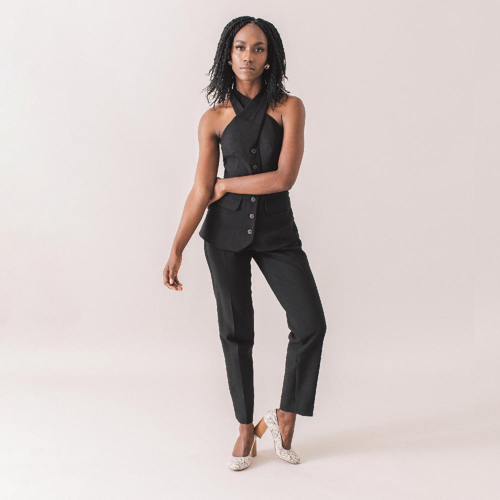 Journee Collection SERAPHINA BLOCK HEEL PUMPS Croco Charcoal