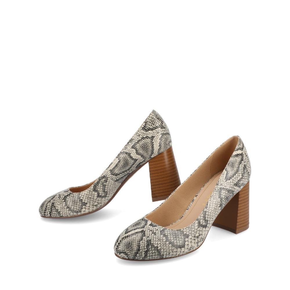 Journee Collection SERAPHINA BLOCK PUMP HEELS Bone Patent