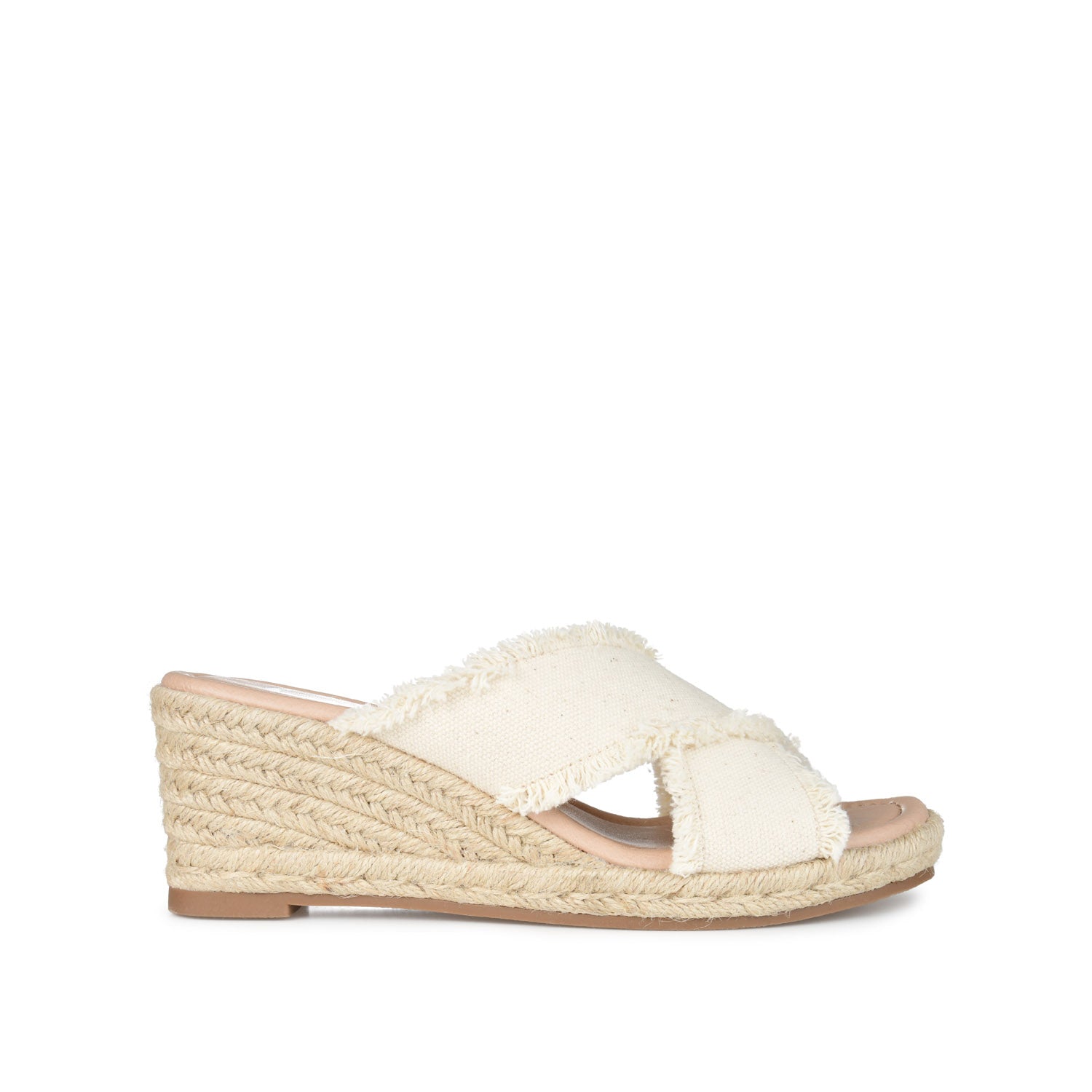 journee collection SHANNI ESPADRILLE WEDGE HEELED SANDALS Light Denim