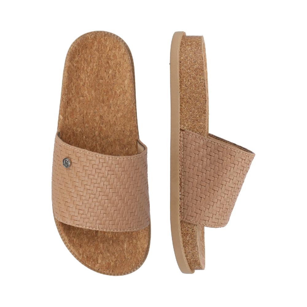 Journee Collection SHEENA SLIP ON BEACH SANDALS Beige