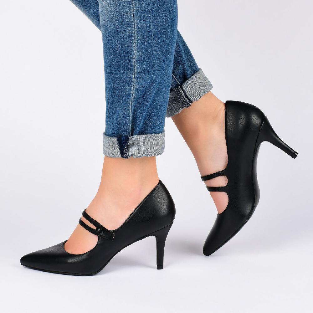 Journee Collection SIDNEY STILETTO PUMP HEELS IN NARROW Black