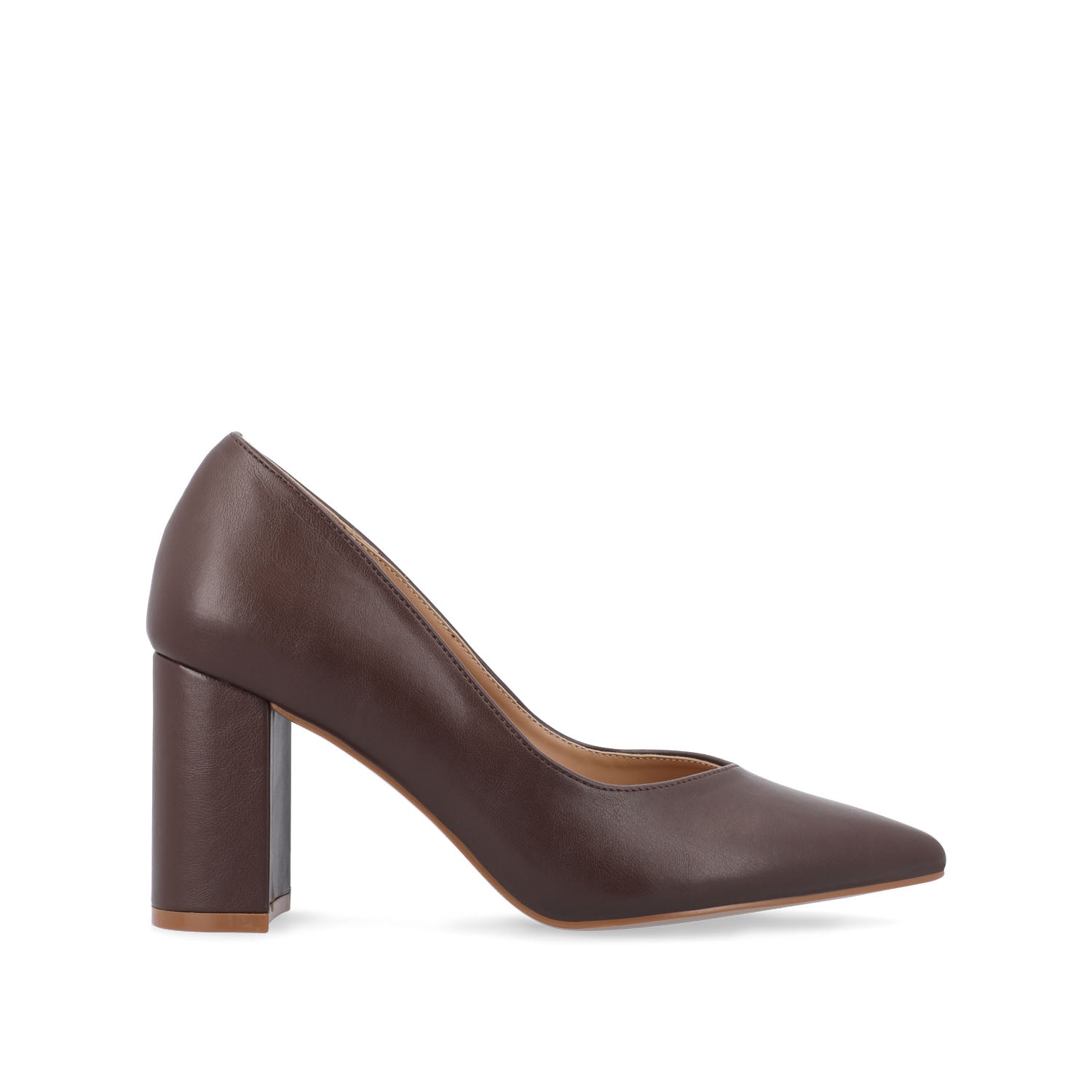 journee collection SIMONNE COOL SHADE PUMP HEELS IN WIDE Mahogany