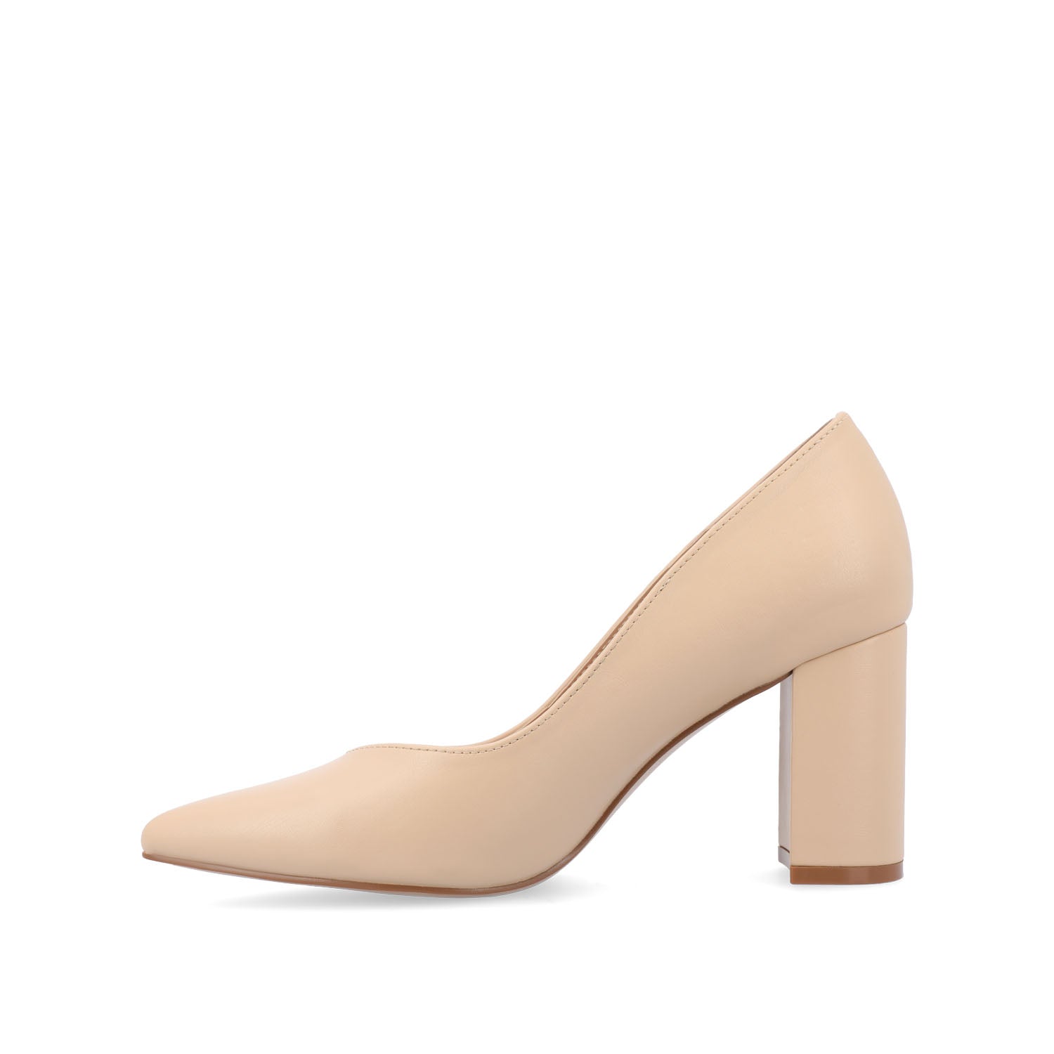 Journee Collection SIMONNE WARM SHADE PUMP HEELS IN NARROW Cream