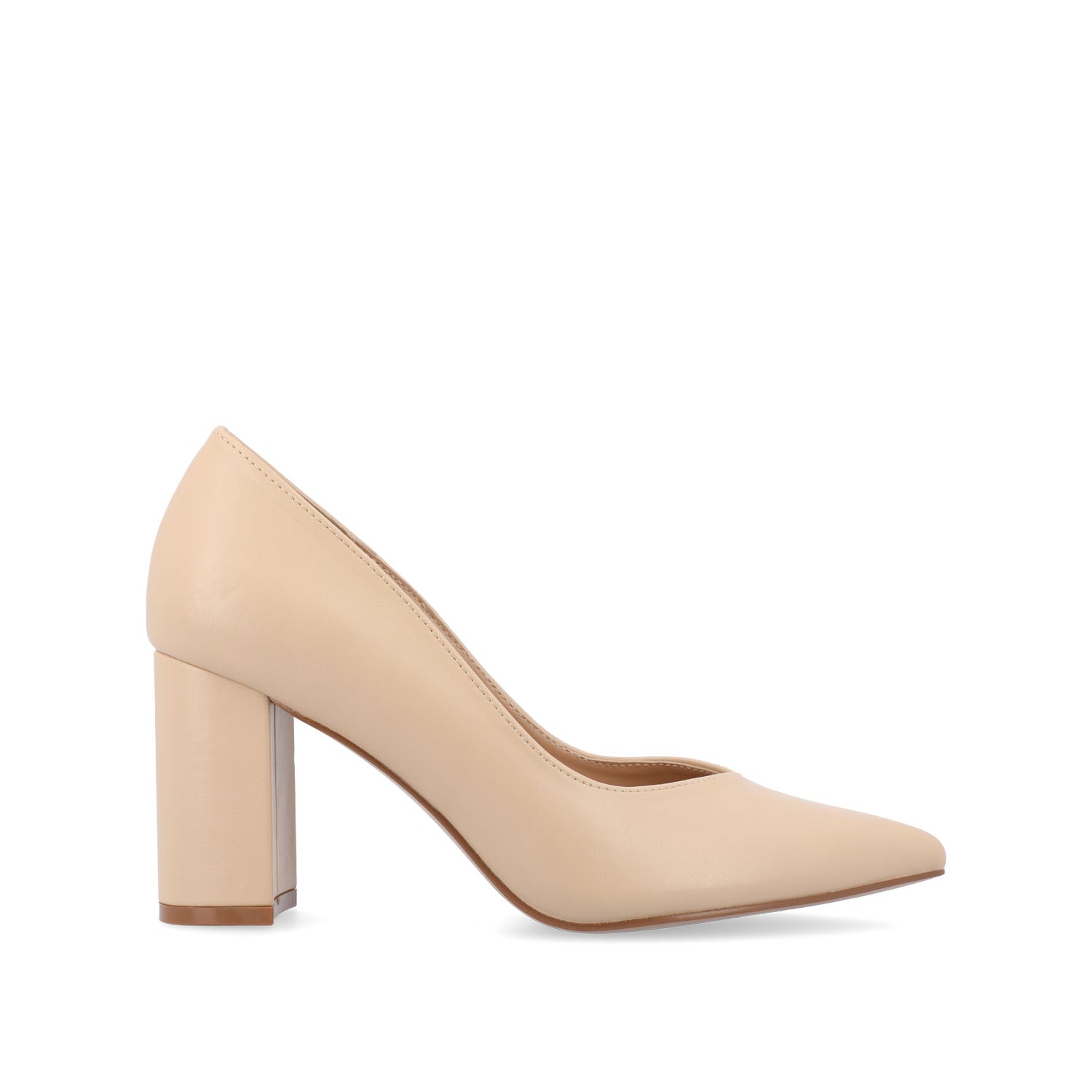 journee collection SIMONNE WARM SHADE PUMP HEELS IN NARROW Cream