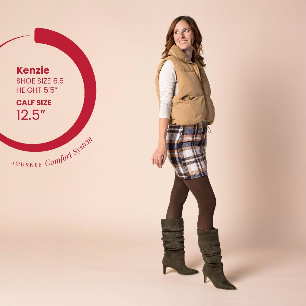 Journee Collection SONNET SLOUCHY BOOTS IN EXTRA WIDE CALF Black