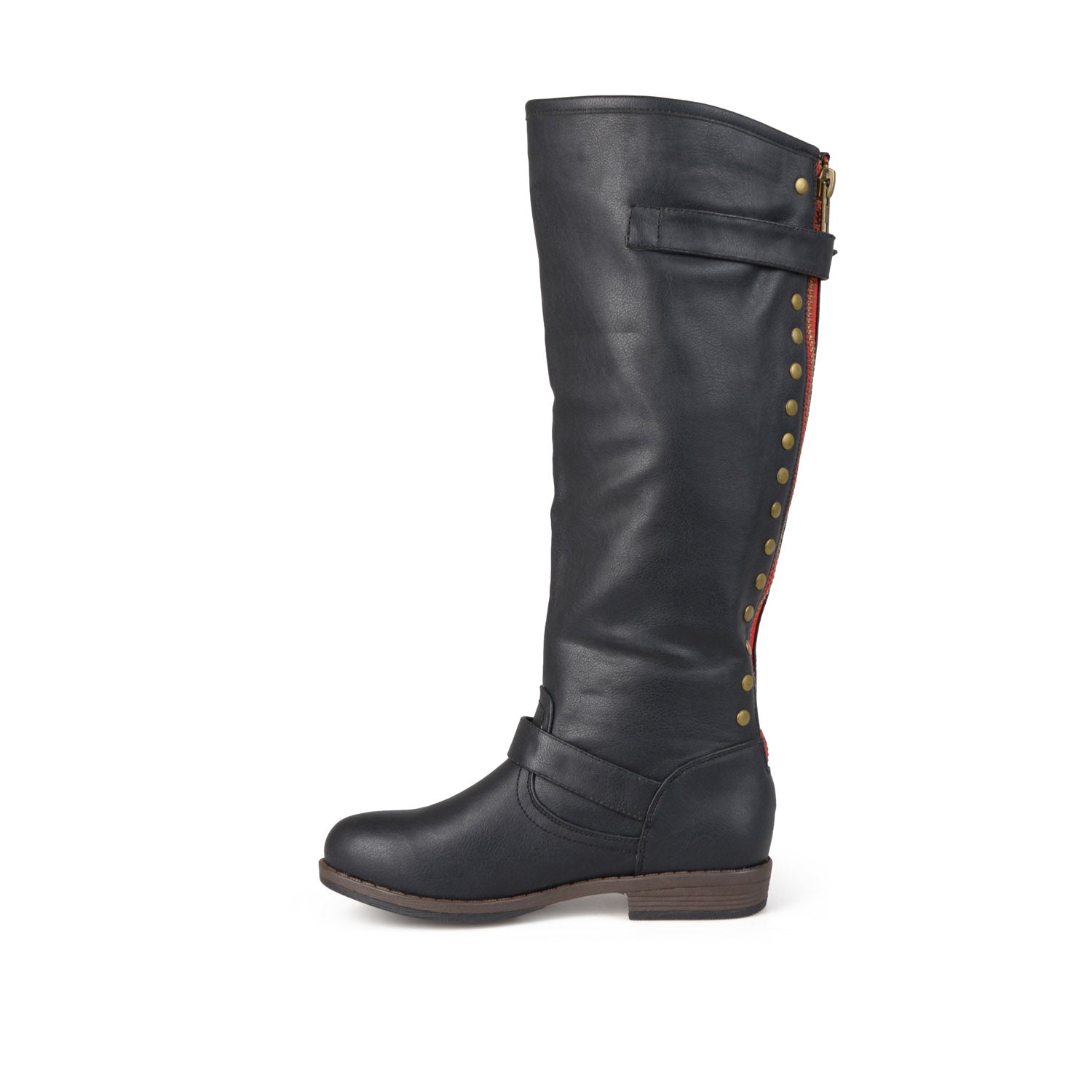 Journee Collection SPOKANE RIDING BOOTS IN FAUX LEATHER Black