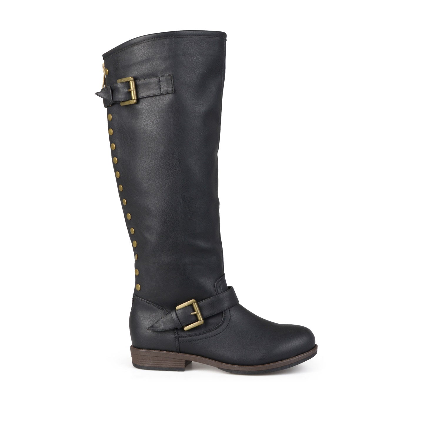 journee collection SPOKANE RIDING BOOTS IN WIDE CALF Black