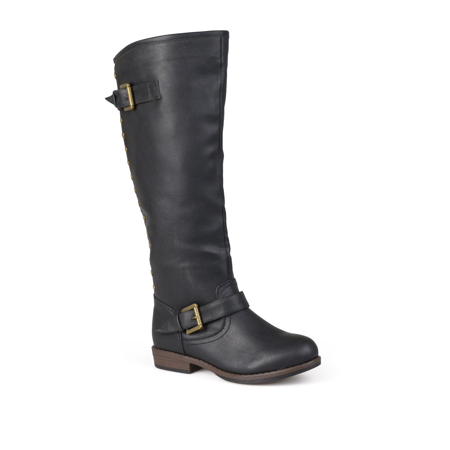 Journee Collection SPOKANE RIDING BOOTS IN X-WIDE CALF Black