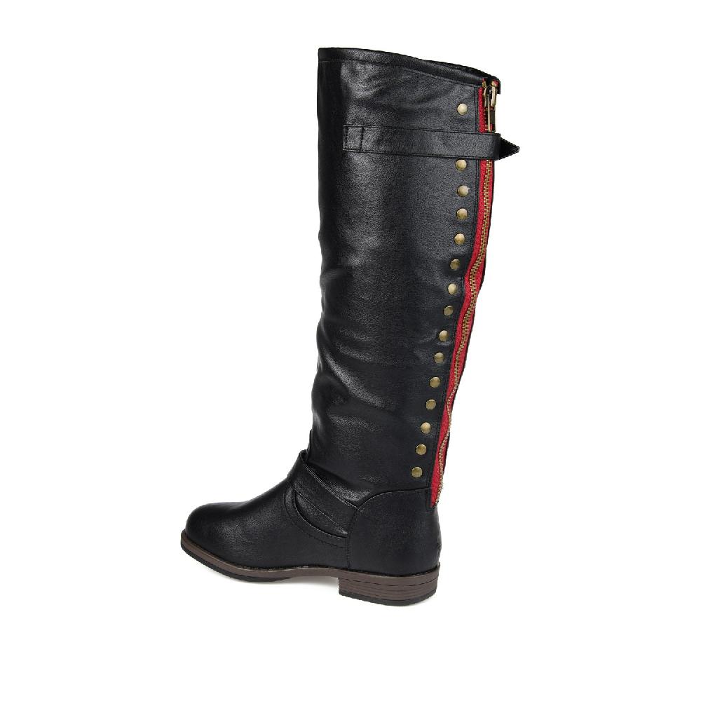 Journee Collection SPOKANE RIDING BOOTS IN X-WIDE CALF Black