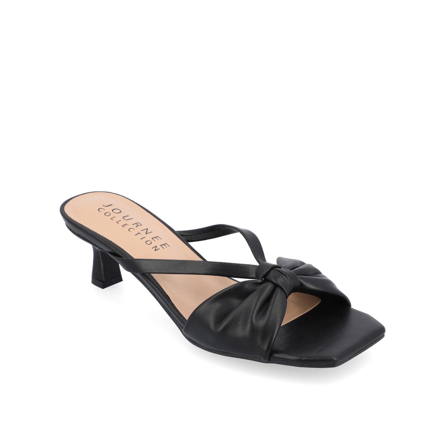 Journee Collection STARLING KITTEN HEELS IN FAUX LEATHER Blue