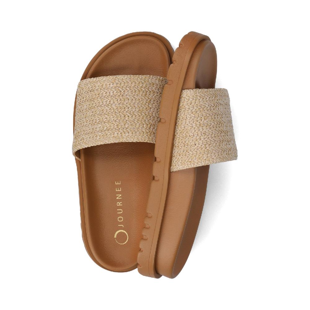 Journee Collection STARR SLIP ON SPORT SANDALS Black