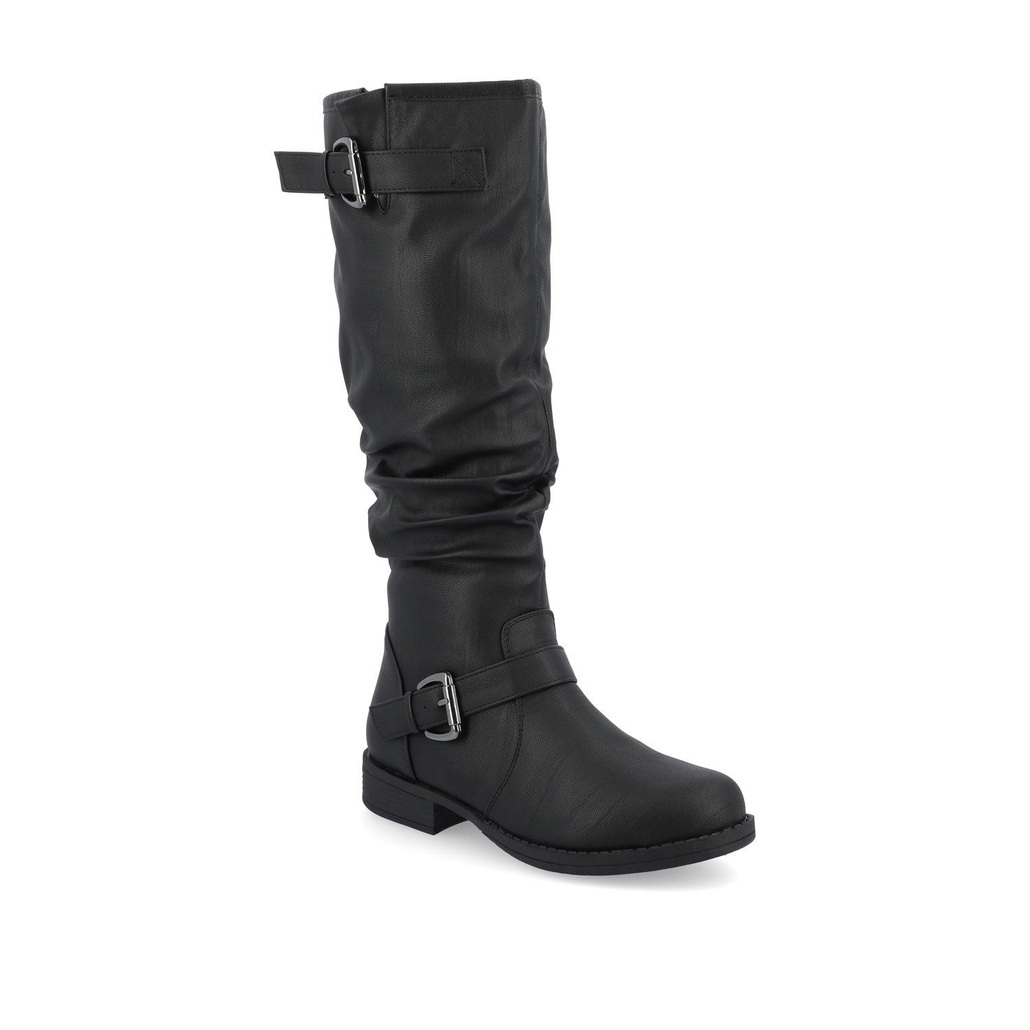 Journee Collection STORMY RIDING BOOTS IN VEGAN LEATHER Black