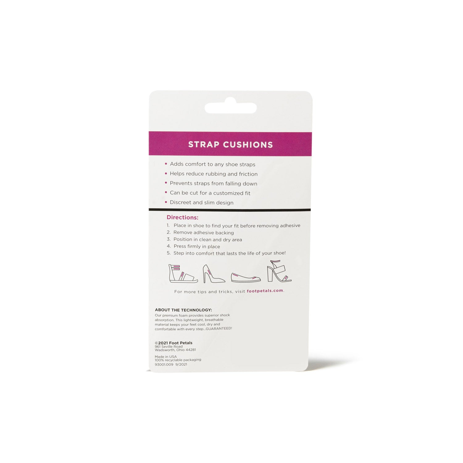 Journee Collection STRAP CUSHIONS BY FOOT PETALS Black