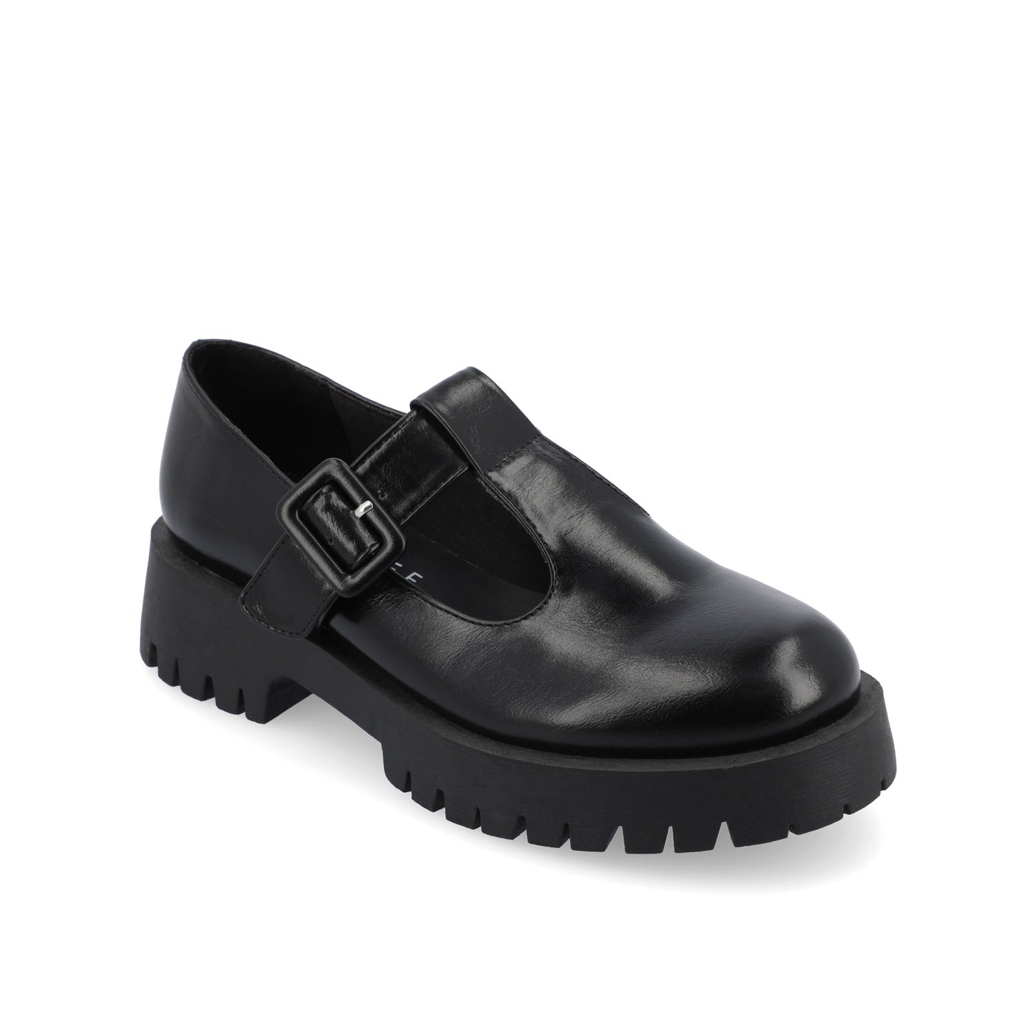 Journee Collection SUVI MARY JANE FLATS IN FAUX LEATHER Black