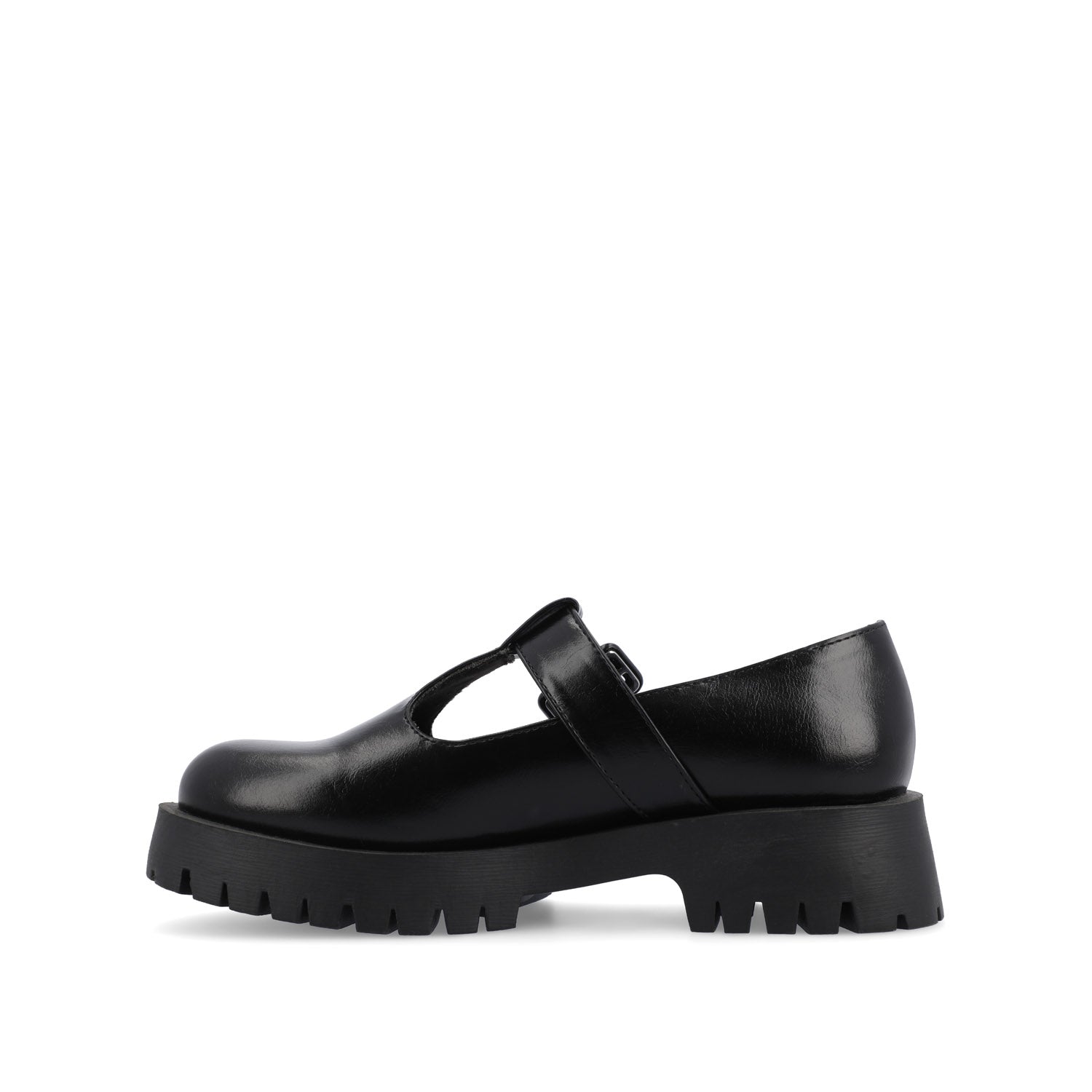 Journee Collection SUVI MARY JANE FLATS IN FAUX LEATHER Black