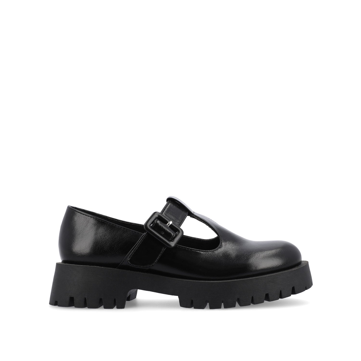 journee collection SUVI MARY JANE FLATS IN FAUX LEATHER Black
