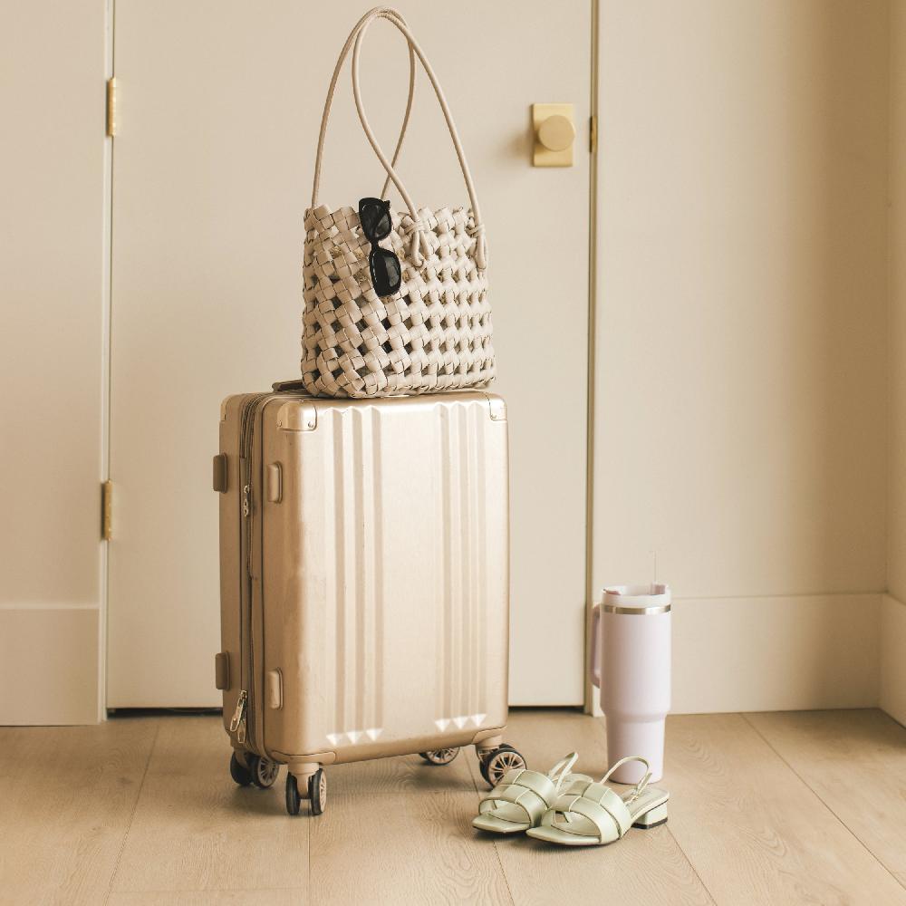 Journee Collection TABATHA LOW BLOCK HEELS IN FAUX LEATHER IN WIDE Nude