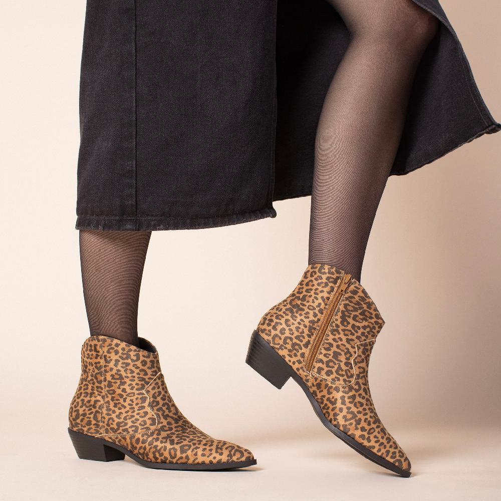 Journee Collection TALIAH WESTERN ANKLE BOOTIES Black