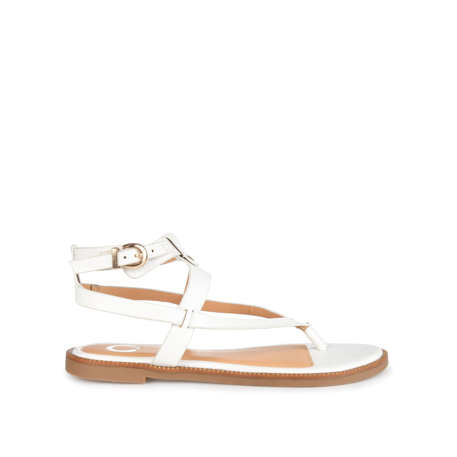 journee collection TANGIE MULTI STRAP SANDALS IN FAUX LEATHER Black