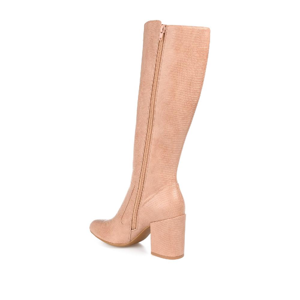 Journee Collection TAVIA KNEE-HIGH BOOTS IN WIDE CALF White Lizard