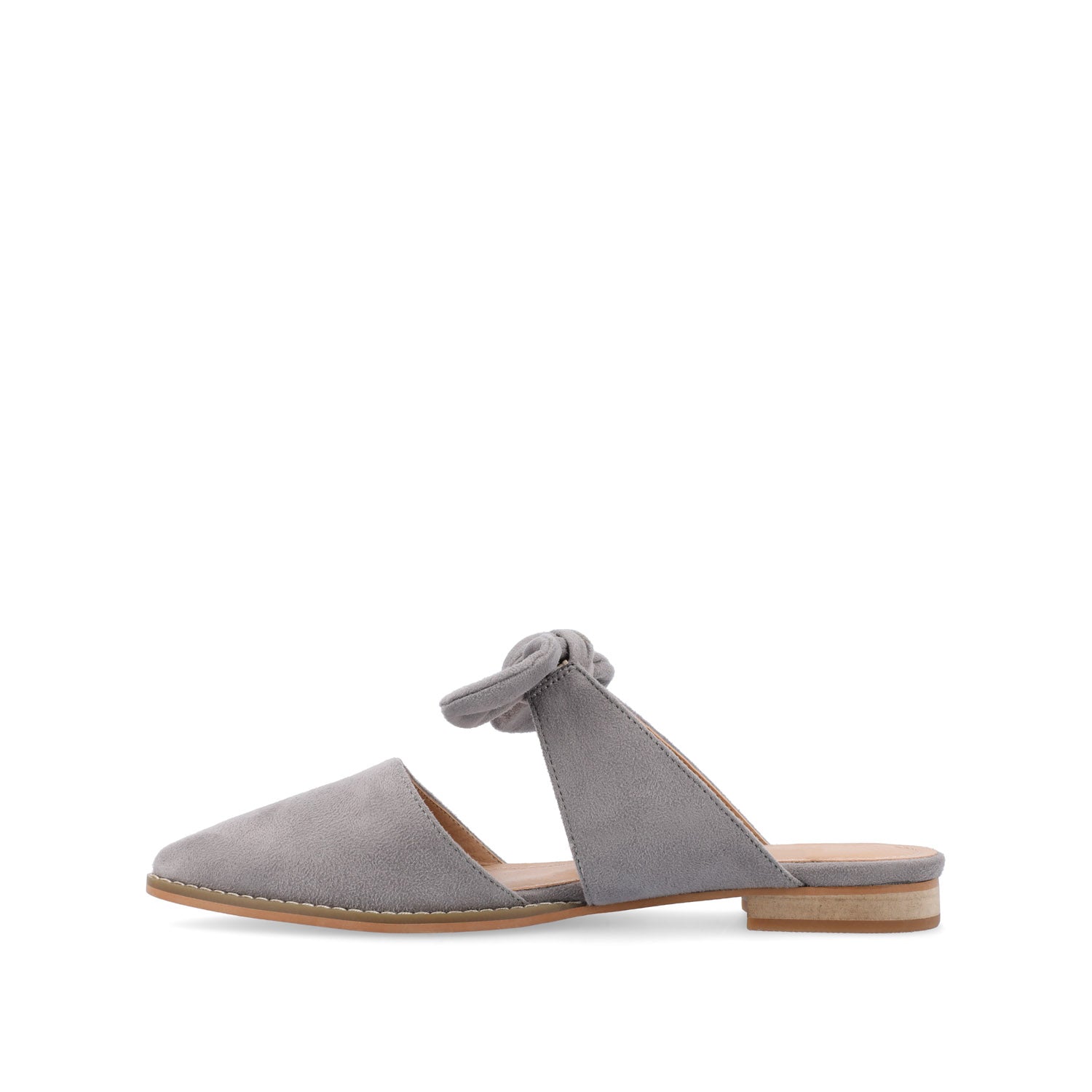 Journee Collection TELULAH MULE FLATS IN FAUX SUEDE Grey
